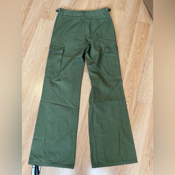 RE/DONE Military Cargo Trouser Pants in Bayleaf Green Size 25 NWT - Picture 7 of 11